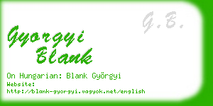 gyorgyi blank business card